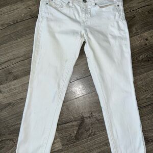 Womens Gap cropped white jeans